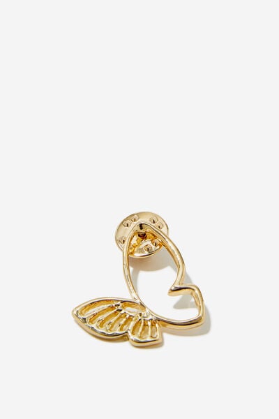 Icon Pin, BUTTERFLY GOLD