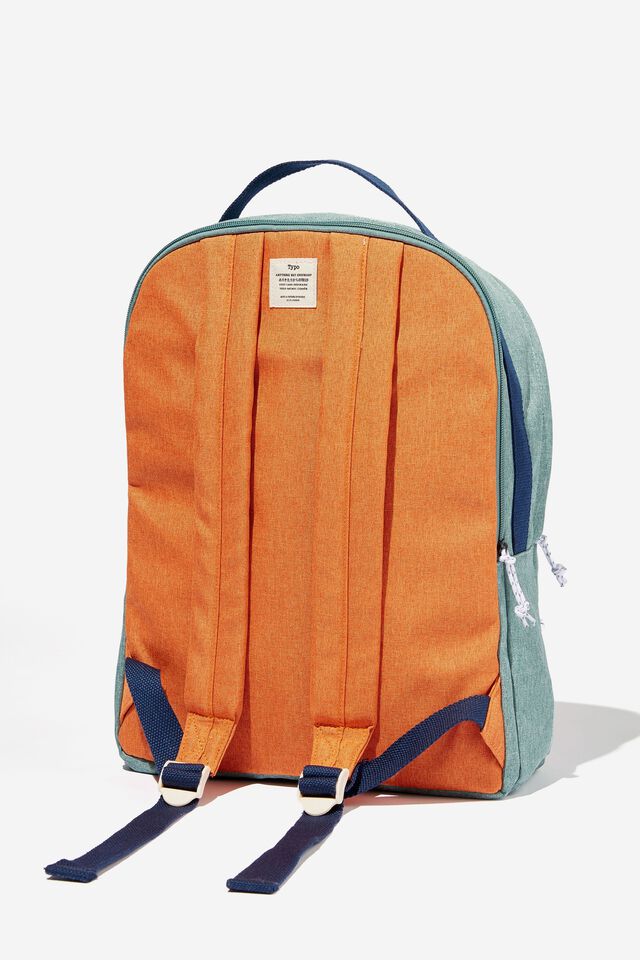 Collegiate Backpack, BASIL COLOUR BLOCKED