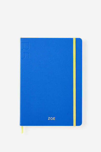 Personalised B5 Hard Cover Lined Notebook, OCEANA WASABI