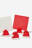 Ceramic Card Holder 4 Pack, CHRISTMAS HATS - alternate image 3