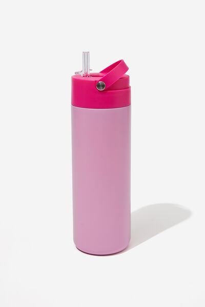 Thirst Quencher 1L Metal Drink Bottle, ROSA POWDER & PINK FLASH