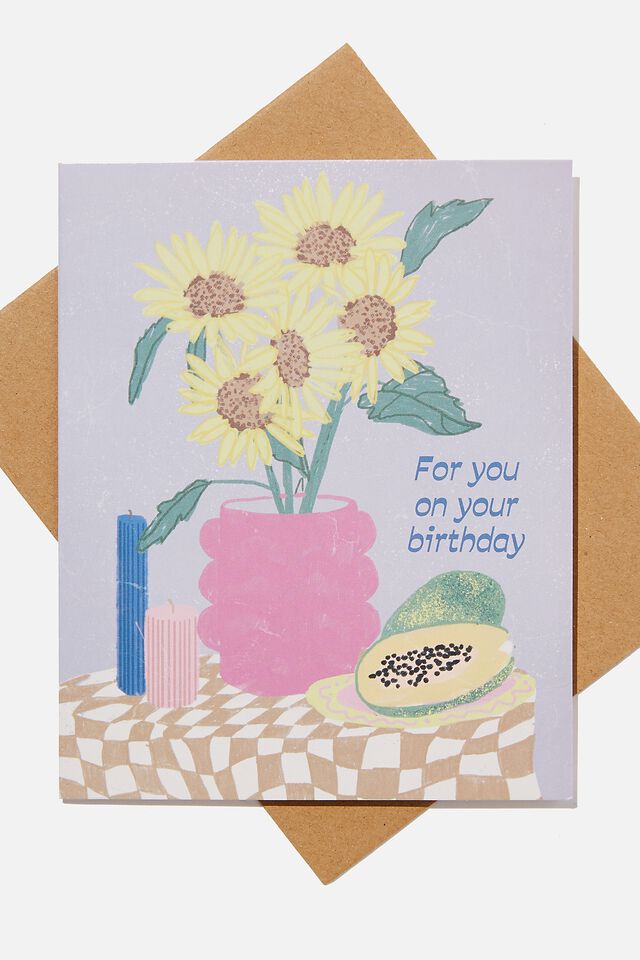 Nice Birthday Card, SUNFLOWERS FOR YOUR BIRTHDAY