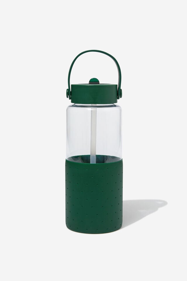 Premium Big Sipper Drink Bottle, HERITAGE GREEN POLKA