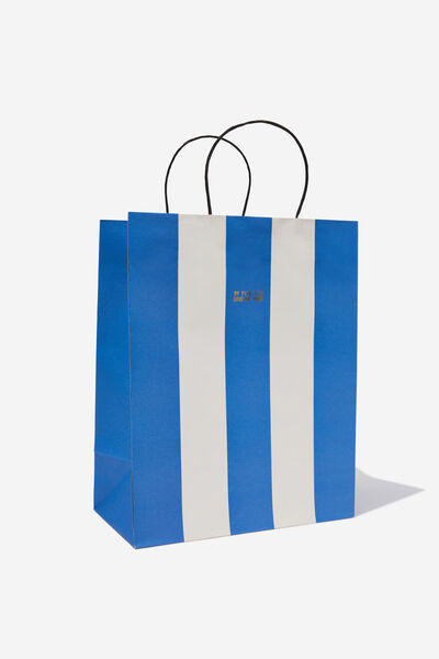 Get Stuffed Gift Bag - Medium, FAVE KID STRIPES & FOIL