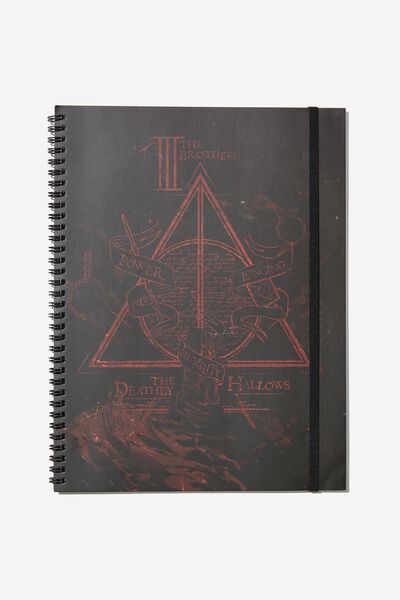 A4 Spinout Notebook, LCN WB DEATHLY HALLOWS