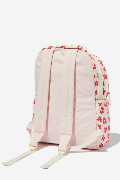 Alumni Backpack, MID DAISIES RED BLUSH
