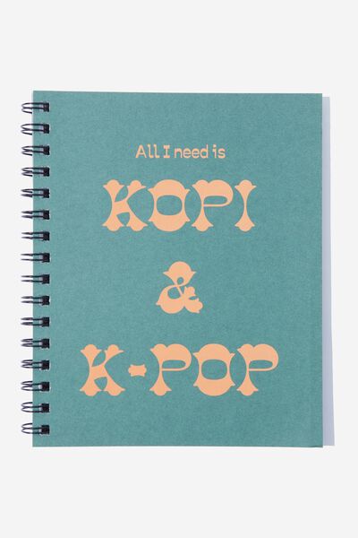 A5 Campus Notebook Recycled, RG ASIA KOPI & K-POP
