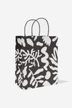 Get Stuffed Gift Bag - Medium, ABSTRACT FOLIAGE BLACK AND WHITE INVERT - alternate image 1