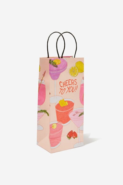 Bottle Gift Bag, CHEERS TO YOU DRINKS!