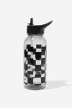 Drink It Up Bottle, CHECKERBOARD BLACK AND GREY - alternate image 1