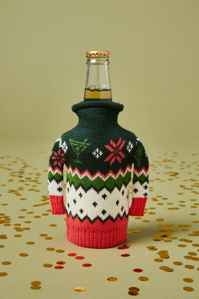 Bottle Sweater, GREEN FAIR ISLE