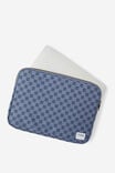 Take Me Away 13 Inch Laptop Case, STRIPED CHECK STORM BLUE - alternate image 2