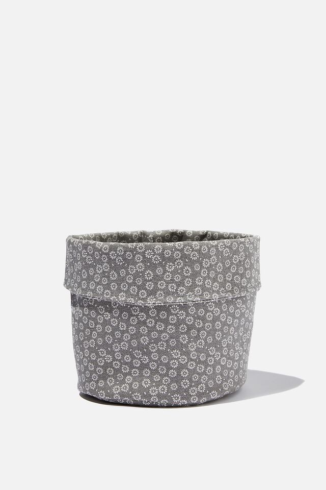 Canvas Planters, STAMP DAISY GREY SCALE
