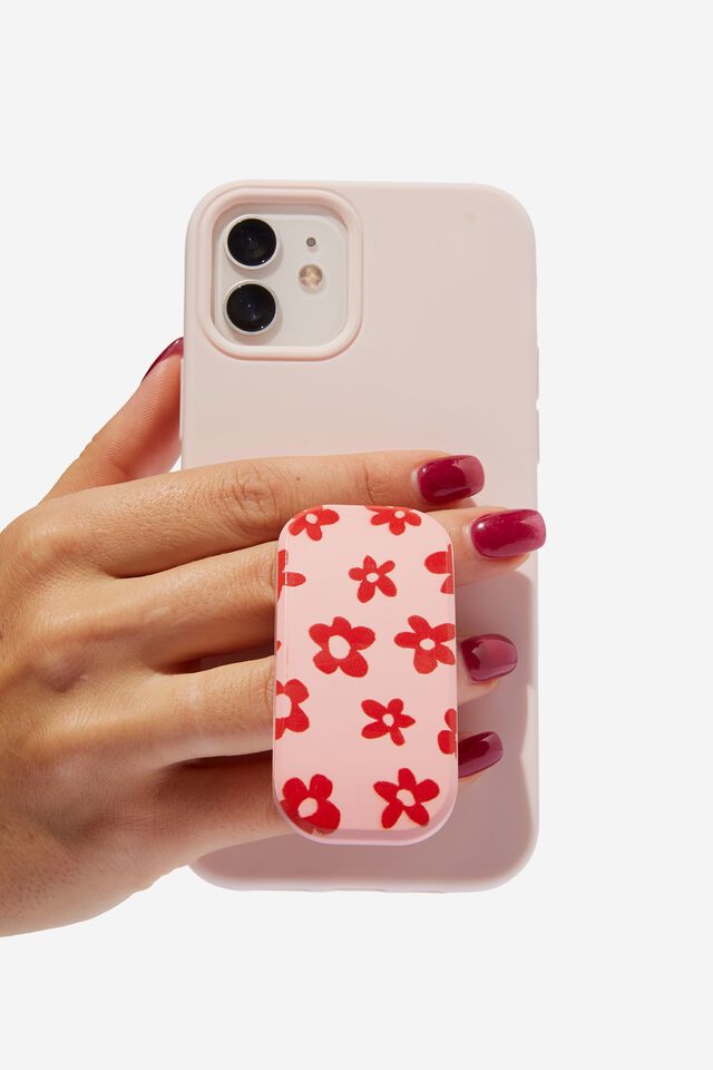 Get A Grip Phone Holder, MID DAISIES RED BLUSH
