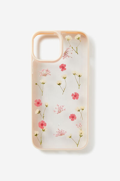 Snap On Protective Phone Case Iphone 13/14/15, TRAPPED MICRO FLOWER / BALLET BLUSH