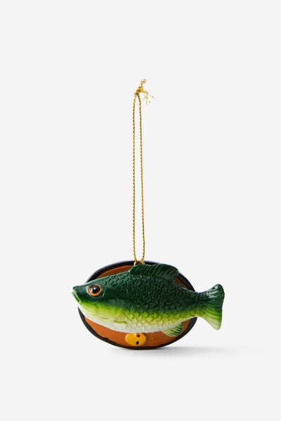 Resin Christmas Ornament, BASS FISH