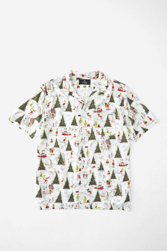 The Grinch Christmas Party Shirt, LCN DRS GRINCH JAGGERED TREES