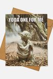 Star Wars Love Card, LCN LU YODA ONE FOR ME MEME - alternate image 1