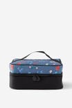 3 Fold Hanging Cosmetic Case, WILDFLOWER / STORM BLUE SPLICE - alternate image 1