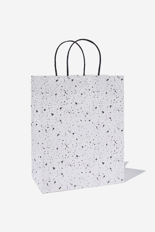 Get Stuffed Gift Bag - Medium, MICRO TERAZZO WHITE
