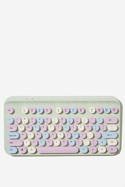 Typo Writer Wireless Keyboard, MINT & LAVENDER
