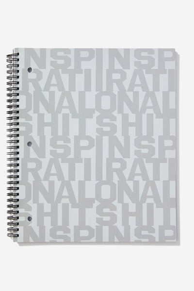 College Ruled Campus Notebook, INSPIRATIONAL STUFF GREYS