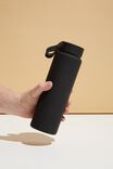 On The Move Metal Drink Bottle 500Ml, BLACK