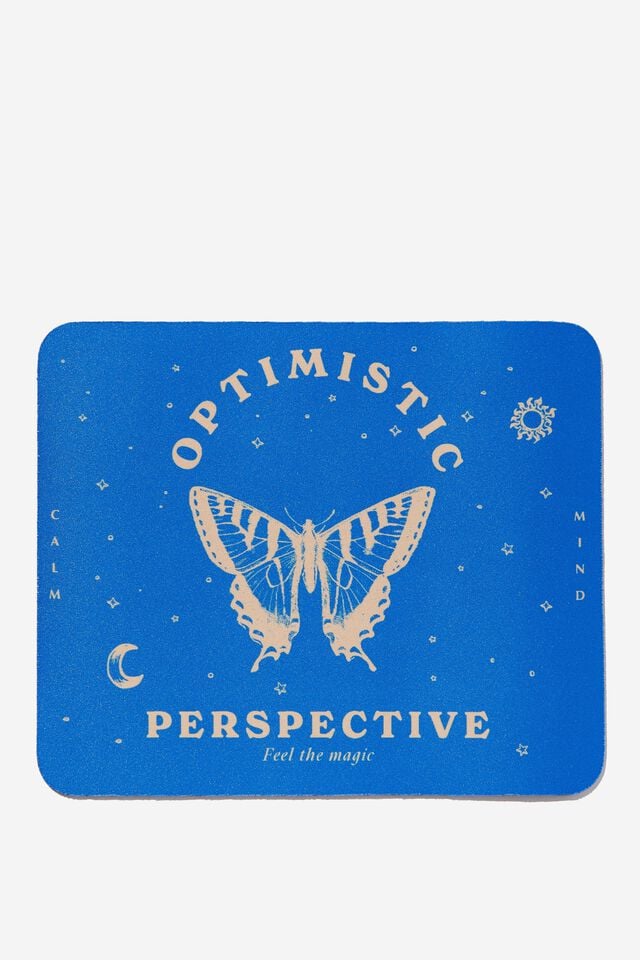 Neoprene Mouse Pad, OPTIMISTIC BUTTERFLY