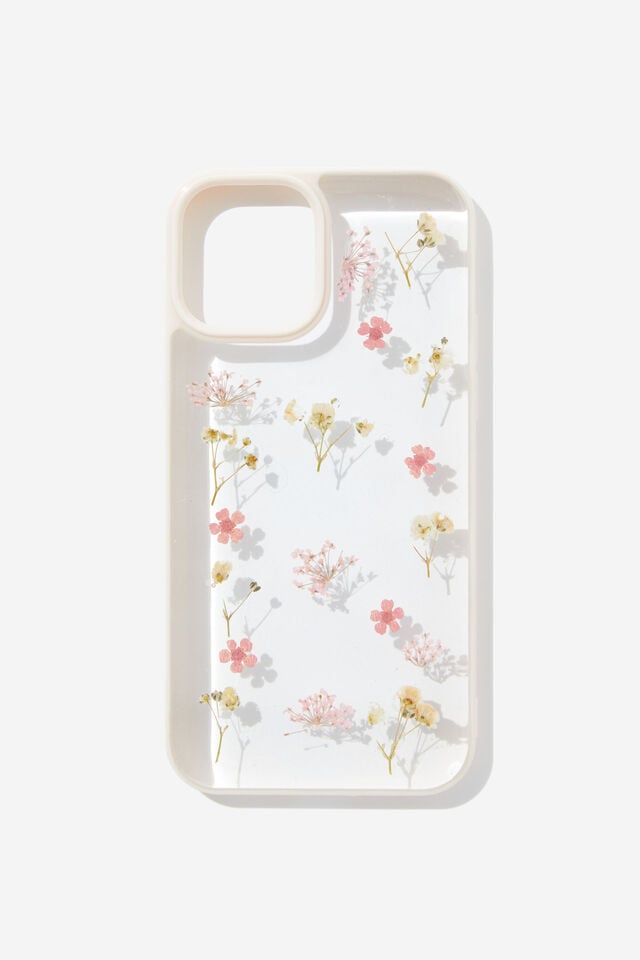 Protective Phone Case Iphone 12, 12 Pro, TRAPPED MICRO FLOWER / BALLET BLUSH
