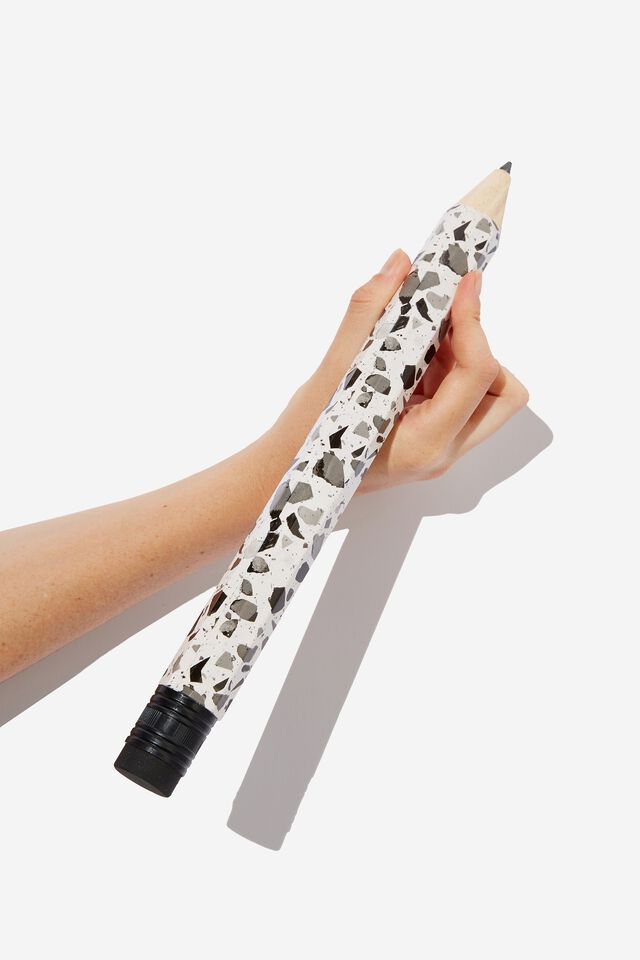 Fashion Giant Pencil, MID TERRAZZO WHITE