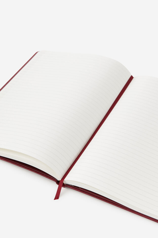 B6 Hard Lined Notetaker Notebook, CABERNET