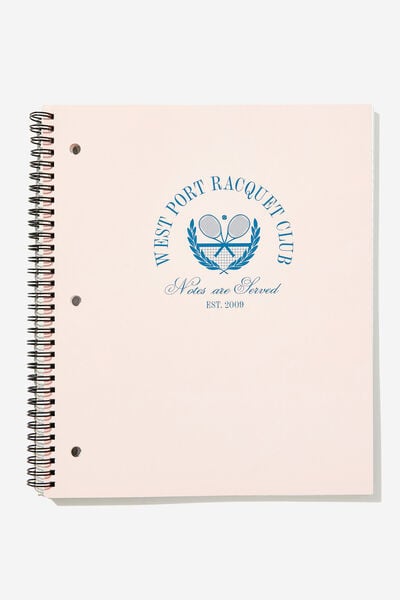 College Ruled Campus Notebook, RACQUET CLUB