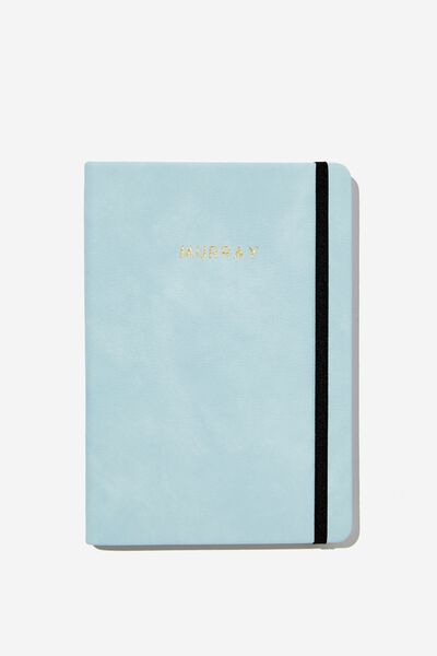 Personalised A5 Buffalo Journal, ARCTIC BLUE