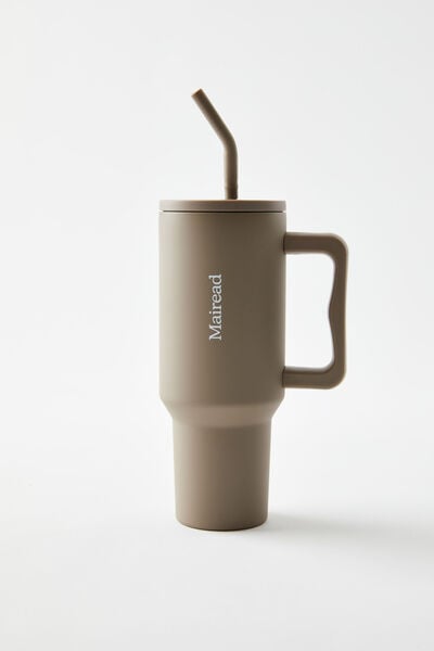 Personalised The Traveller Oversized Metal Tumbler, MUSHROOM