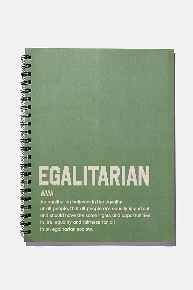 A4 Campus Notebook Recycled, EGALITARIAN DEFINITION GREEN