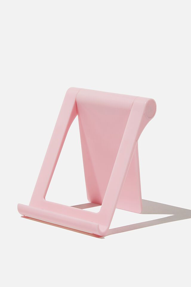 Collapsible Phone Stand, PLASTIC PINK