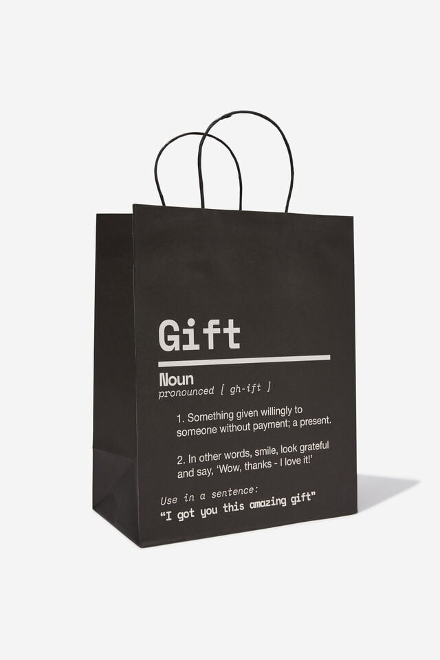 Get Stuffed Gift Bag - Medium, GIFT NOUN BLACK 2.0