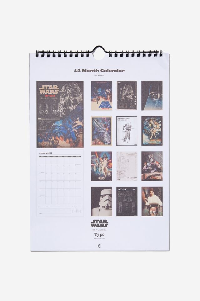 2022 Star Wars Get A Date Calendar, LCN LUC STAR WARS