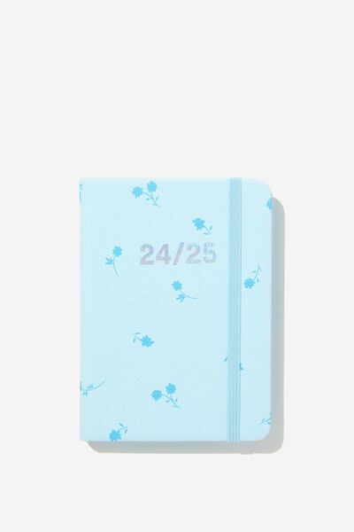 2024 25 A6 Weekly Buffalo Diary, ARCTIC BLUE DITSY FLORAL