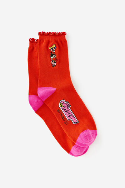 Mid Crew Socks, LCN WB POWERPUFF GIRLS