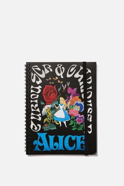 A5 Spinout Notebook Recycled, LCN DIS ALICE CURIOUS