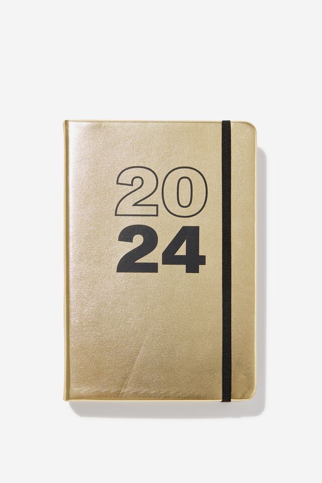 2024 A5 Premium Daily Buffalo Diary, GOLD