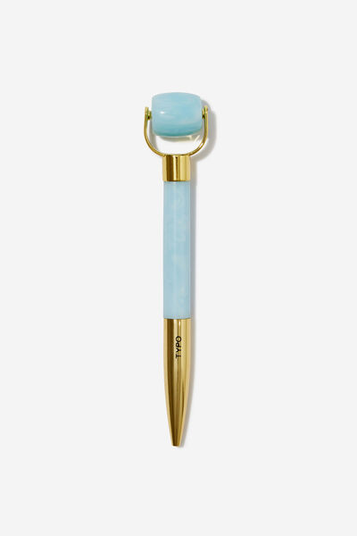 Jasmine Roller Pen, GOLD AND BLUE