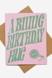 A BIG BIRTHDAY HUG PINK/GREEN