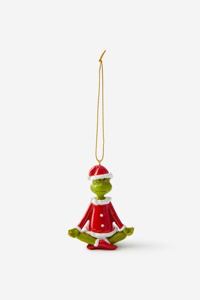 Collab Resin Christmas Ornament, LCN DRS THE GRINCH SITTING