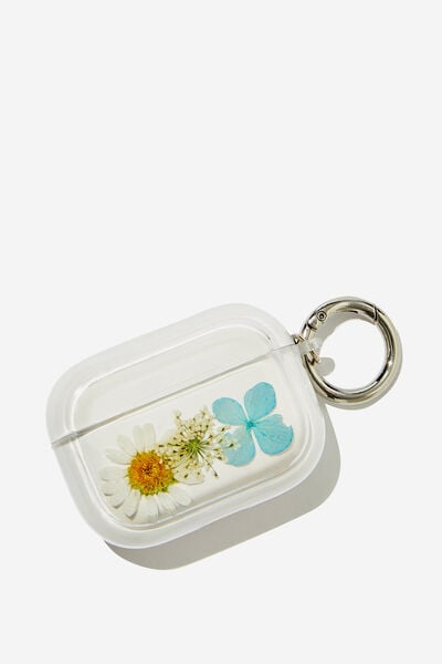 Earbud Case Pro, TRAPPED DAISY/ ARCTIC BLUE