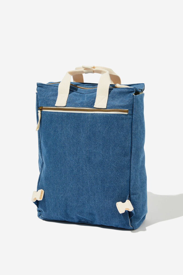 Got Your Back Tote Backpack, BLUE DENIM