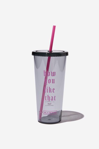 Sipper Smoothie Cup, LCN BRA BLK PK HOW YOU LIKE