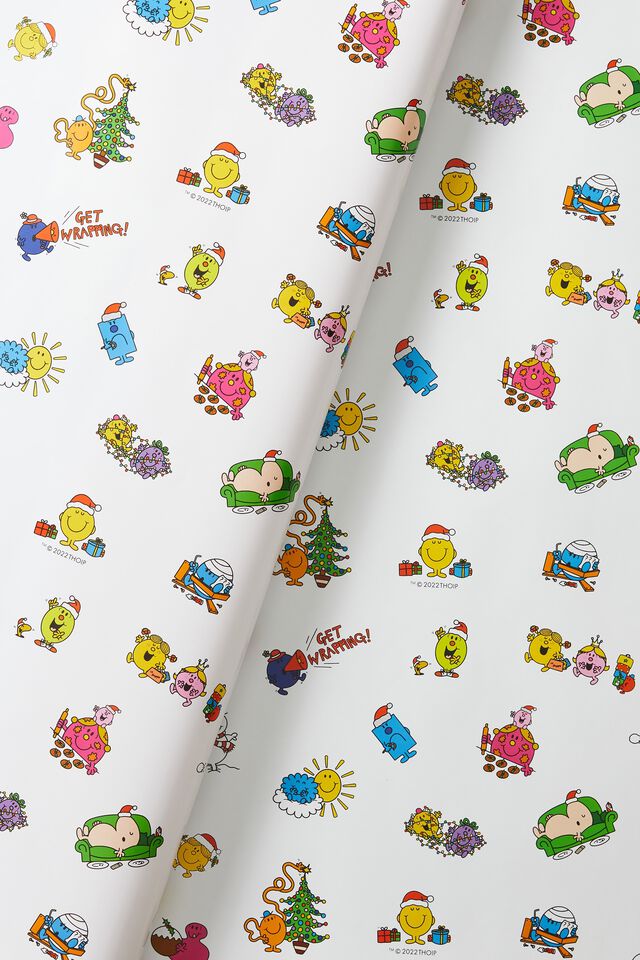 Christmas Wrapping Paper Roll, LCN MR MEN CHRISTMAS