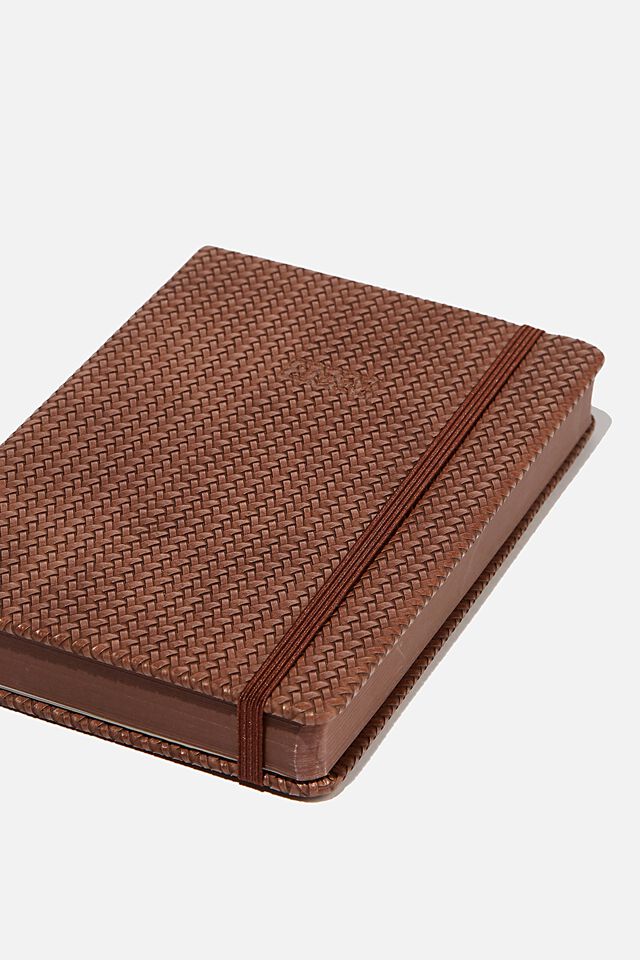 2021 A5 Daily Buffalo Diary, BROWN BASKET WEAVE
